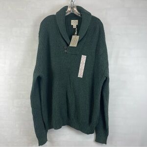 St. John’s‎ Bay Shawl Collar Pullover Sweater Huntington Green Size XXL NWT